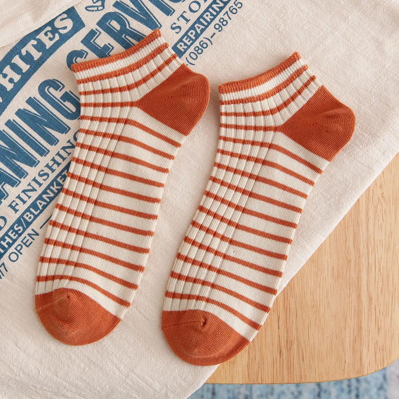 Letclo™ Summer Thin Cute Cotton Striped Pattern Socks letclo Letclo