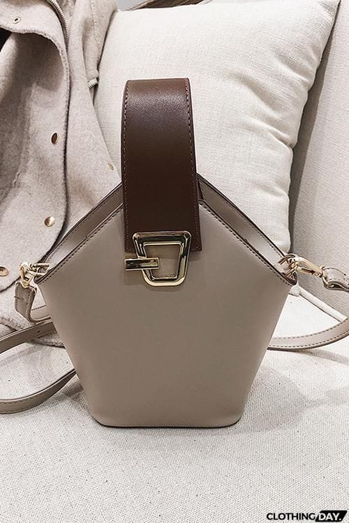 Solid Bucket Shoulder Bag