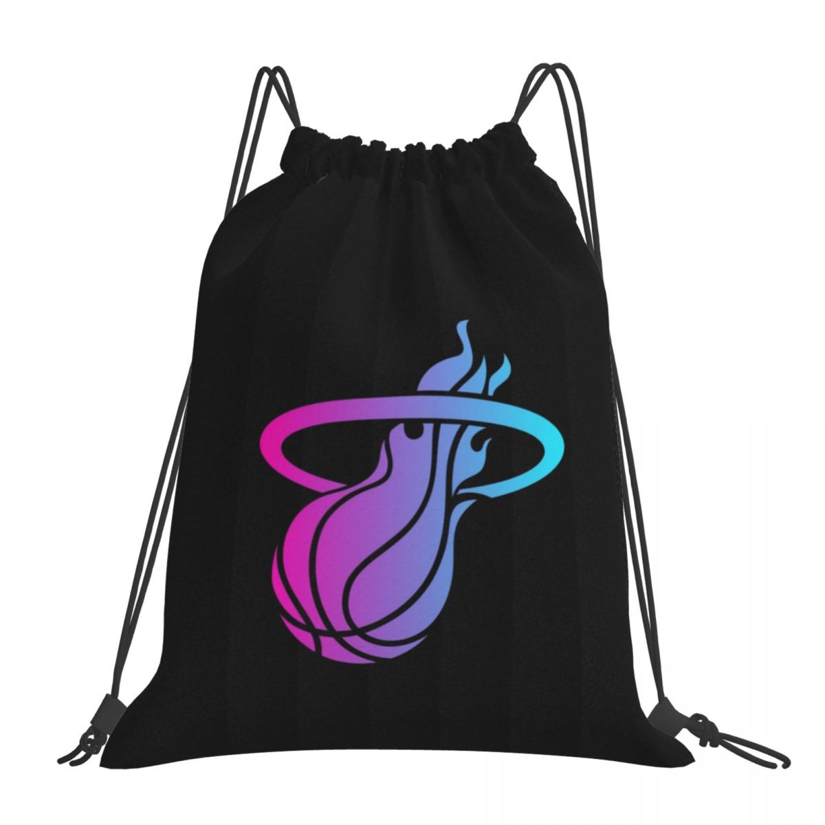 Miami Heat Waterproof Adjustable Lightweight Gym Drawstring Bag