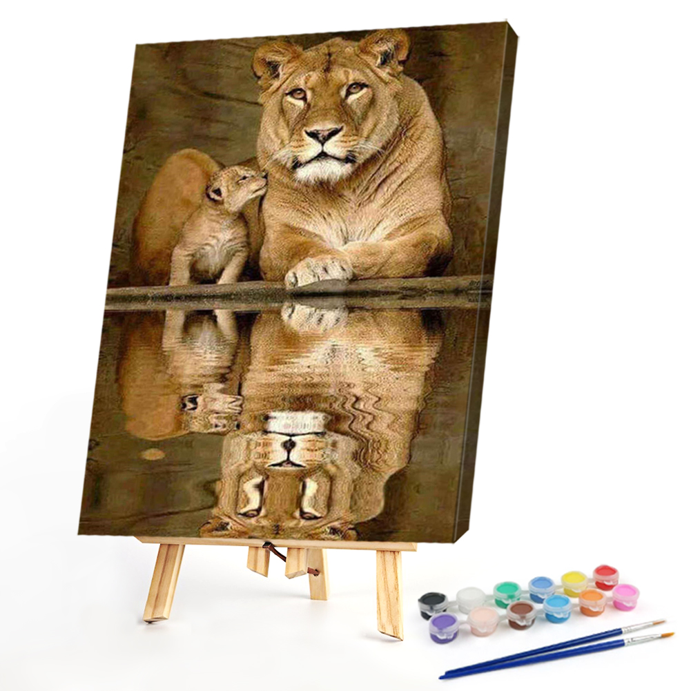 

40*50CM - Paint By Numbers - Lion Mother, 501 Original