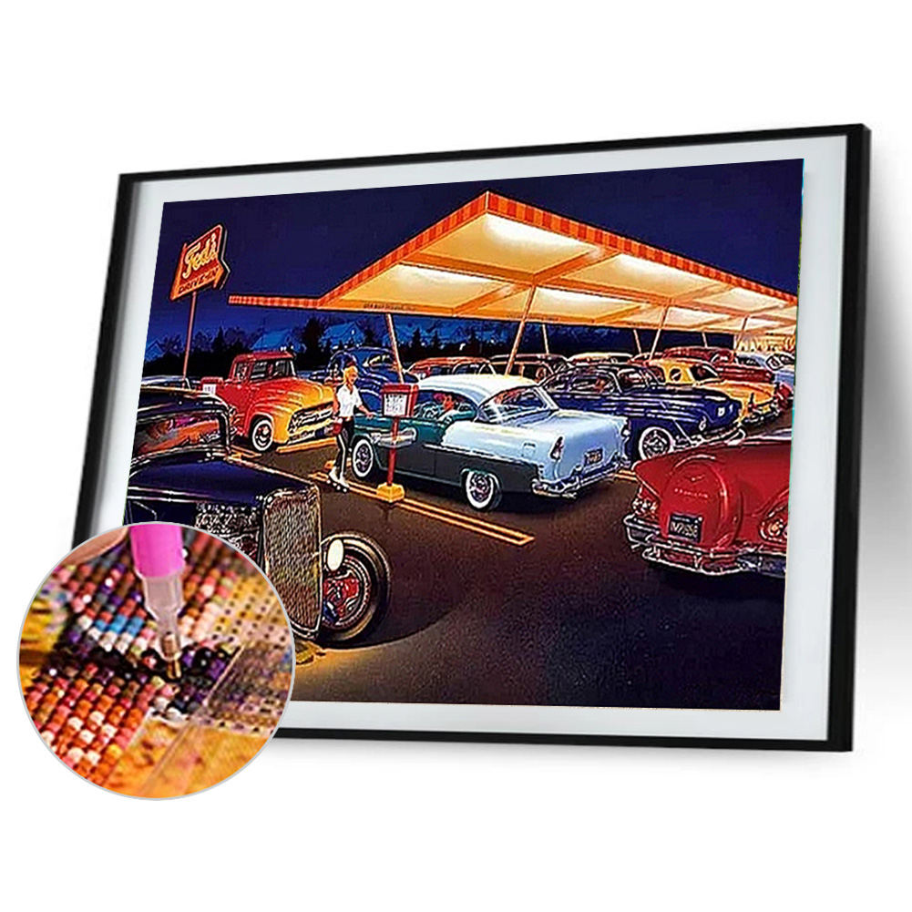 

(Multi-Size) Parking Lot - Round/Square Drill Diamond Painting - 40*30CM, Square diamond 40*50cm, 501 Original