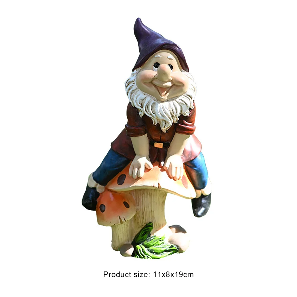 Gnome Dwarf Garden Statue Gift Outdoor Decoration Courtyard Accessories