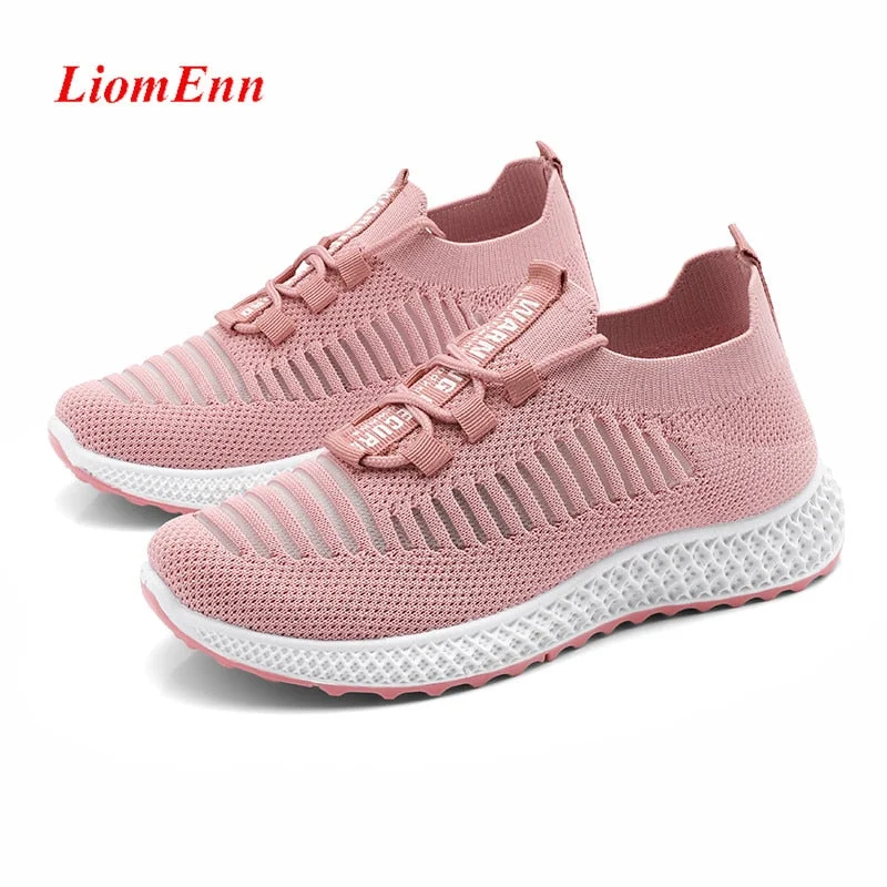 Summer Women's Sneakers 2021 Women's Running Sport Shoes Woman Pink Black Yellow Sneakers Tennis Trainers Vulcanize basket femme