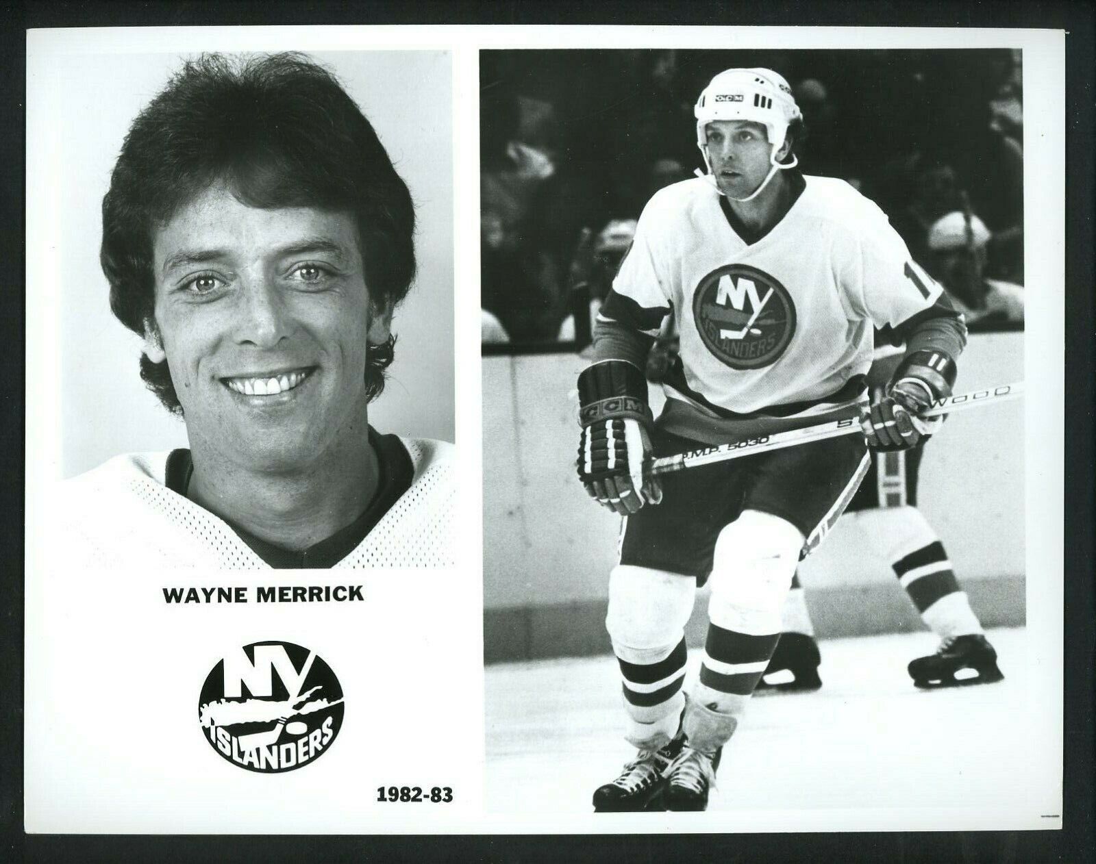 Wayne Merrick New York Islanders team issued 1982 Press Photo Poster painting