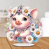>SALE<Acrylic Daisy Pig Diamond Painting Desktop Ornaments for Bedroom Table Decor