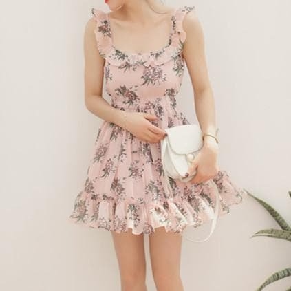 Pastel Floral Summer Dress SP179739