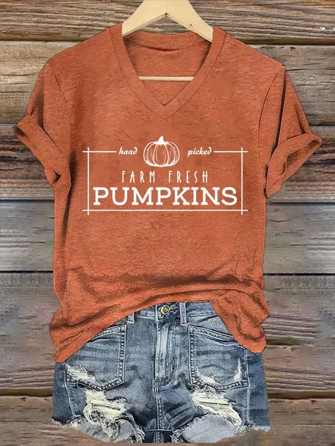 Women'S Hagrid&rsquo;s Pumpkin Patch Print Casual T-Shirt 