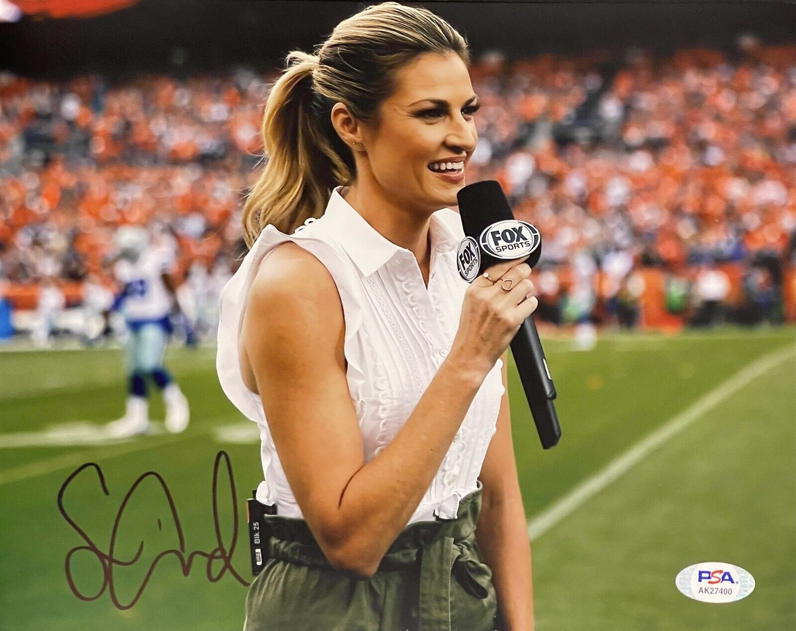 Erin Andrews Signed Autographed Fox Sideline Reporter 8x10 Photo Poster painting PSA/DNA