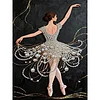 DIY Pearl Painting Ballet Girl for Home Wall Decor with Frame(40*30cm)