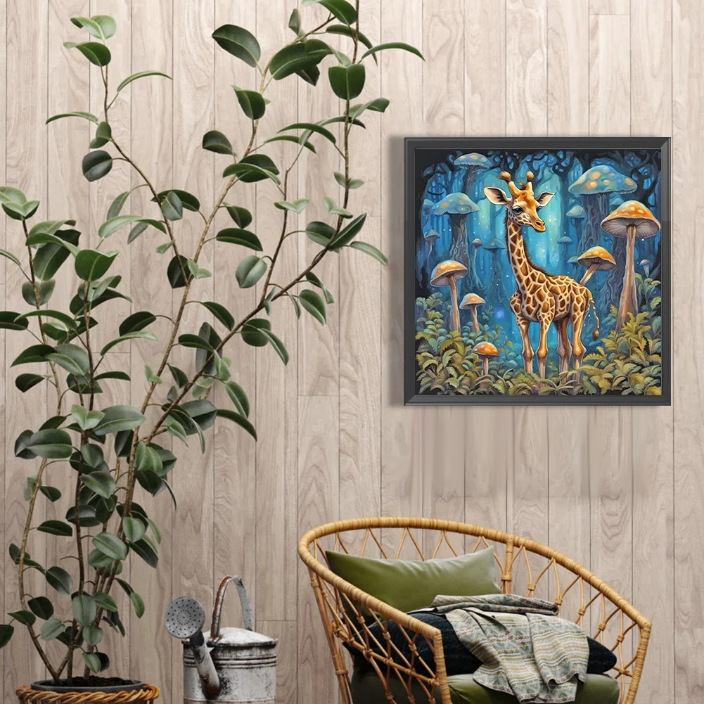 Diamond Painting - Full Round Drill - Giraffe(Canvas|40*40cm)