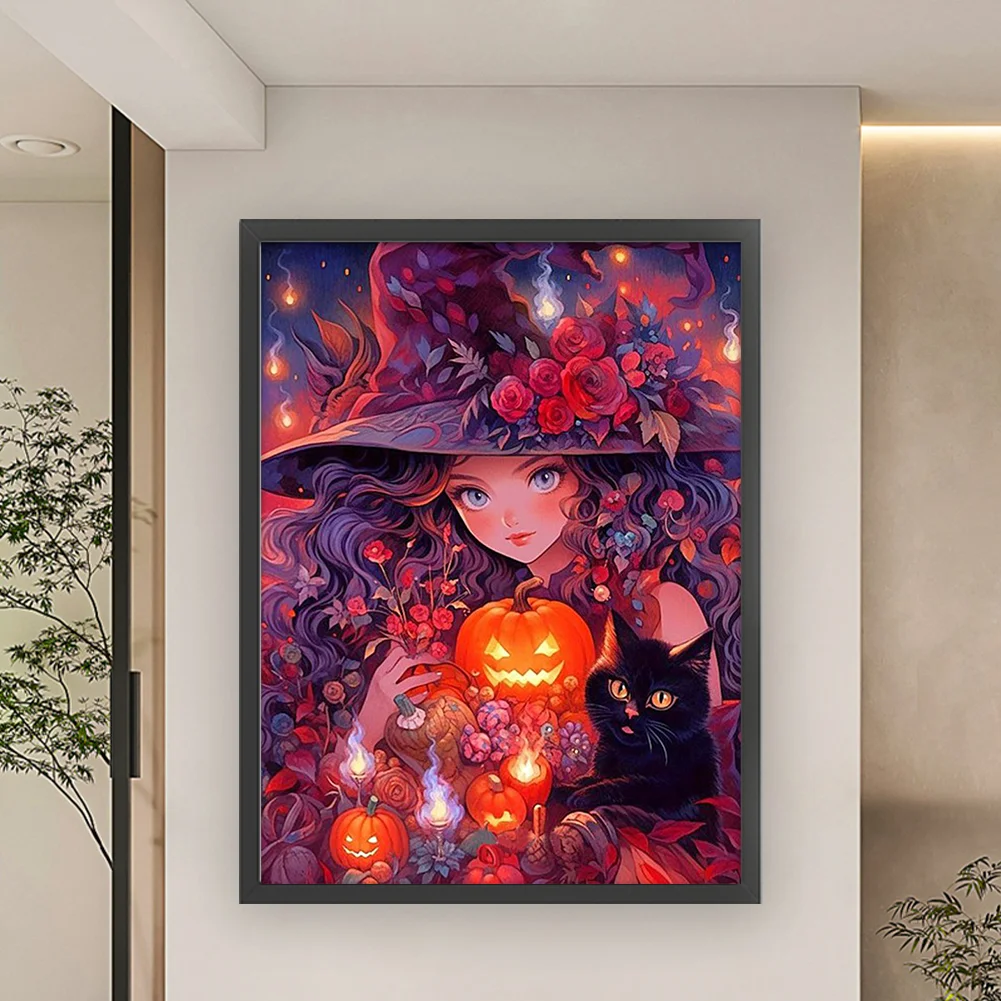 11CT Full Stamped Cross Stitch - Witches(Canvas|50*65CM)