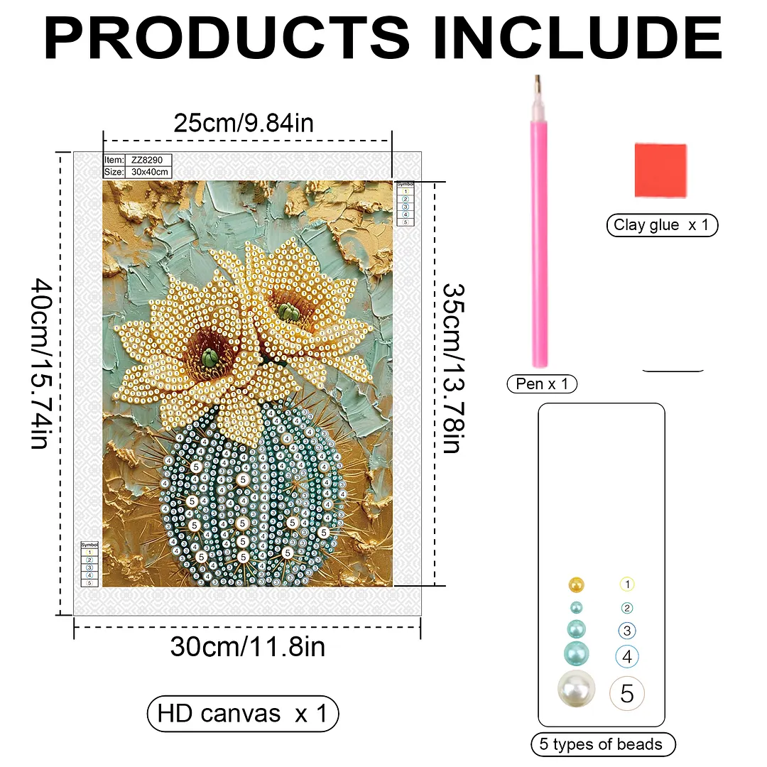 Diamond Painting - Partial Special Shaped Drill - Sunflowers(Canvas|30x40cm)