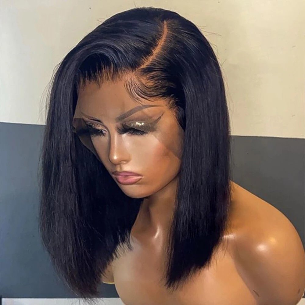 Short Bob Wig Lace Front Human Hair Wigs Hd Transparent Straight Bob Lace Wig Pre Plucked Glueless Wig Bob 13x4 Lace Frontal Wig US Mall Lifes