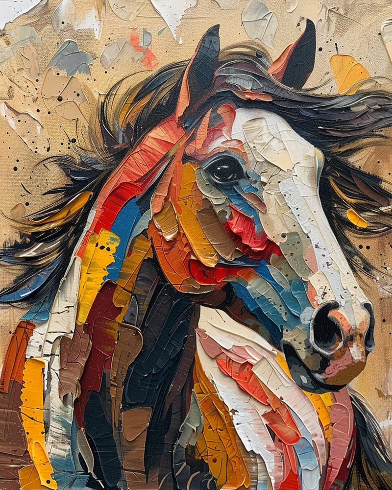 Colorful Horses - Paint by Numbers - 16"x20"/40*50cm