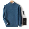 Thickened half turtleneck pullover casual sweater