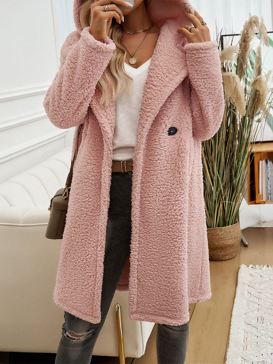 Women's Long Sleeve V-neck Temperament Knit Coats