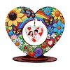 DIY Special Shape Diamond Painting Wooden Heart Shape Desk Ornament Decor Kit
