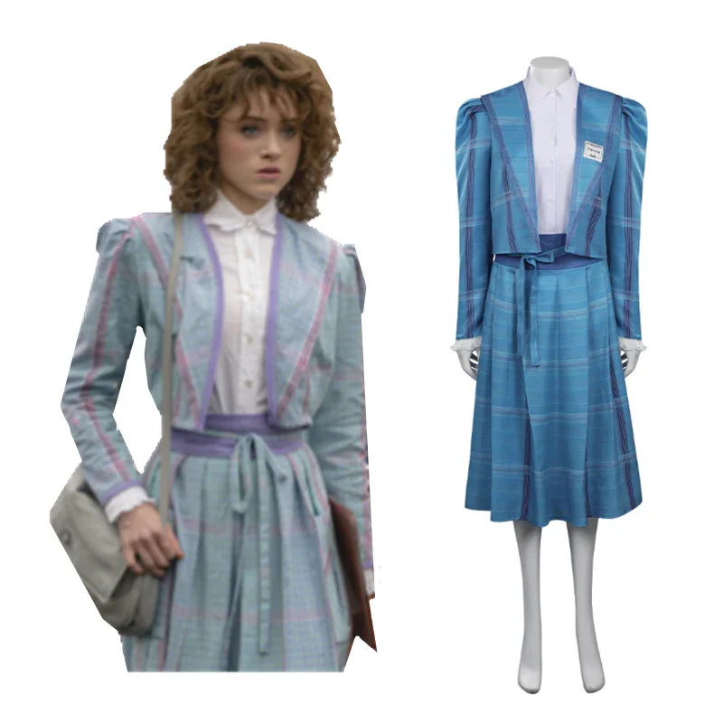 Stranger Things Season 4 (2022) Nancy Wheeler Cosplay Costume Outfits Halloween Carnival Suit