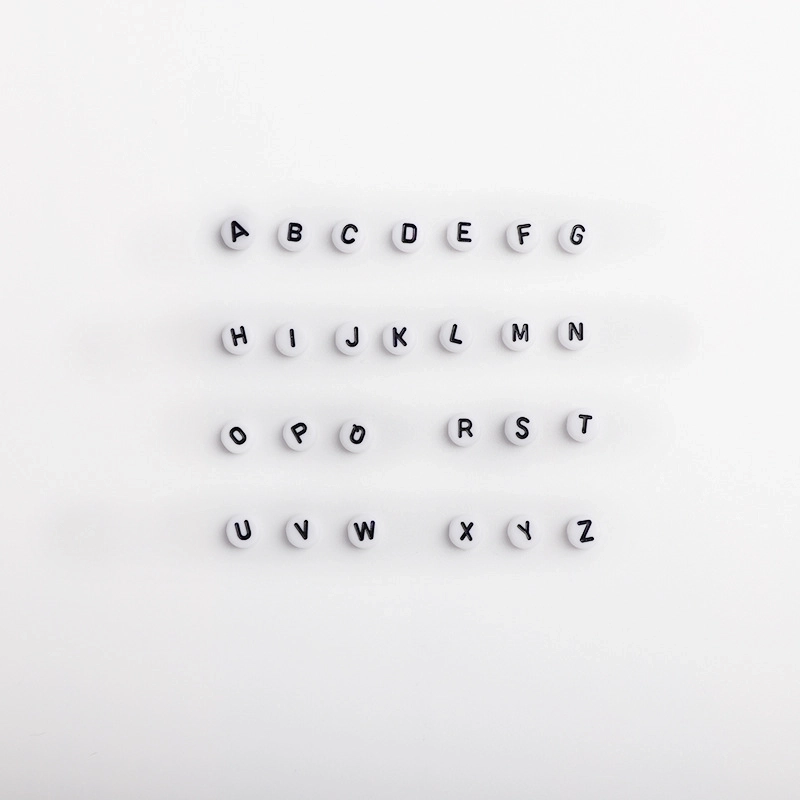 400 Pieces 4 * 7mm Arylic Letter Beads