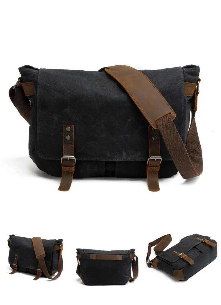 Trip Outdoor Retro Men's Shoulder Bag Casual Canvas Men's Bag Messenger Bag Retro Canvas Bag Computer Bag