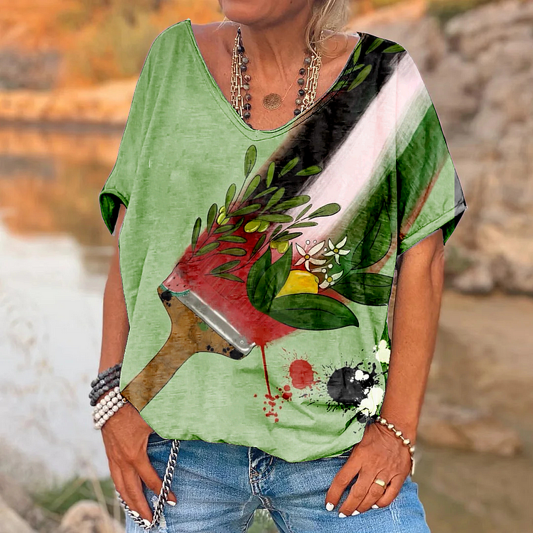 I Hope Peace Forever Print Casual T-Shirt socialshop