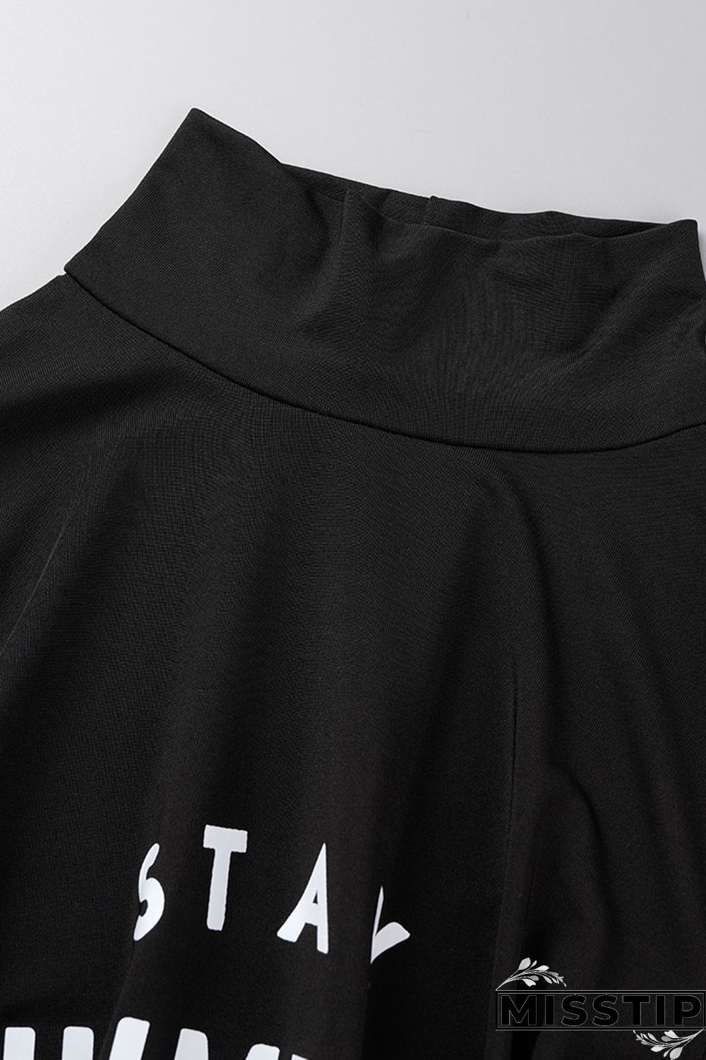 Blue Casual Sportswear Print Patchwork Turtleneck Long Sleeve Two Pieces