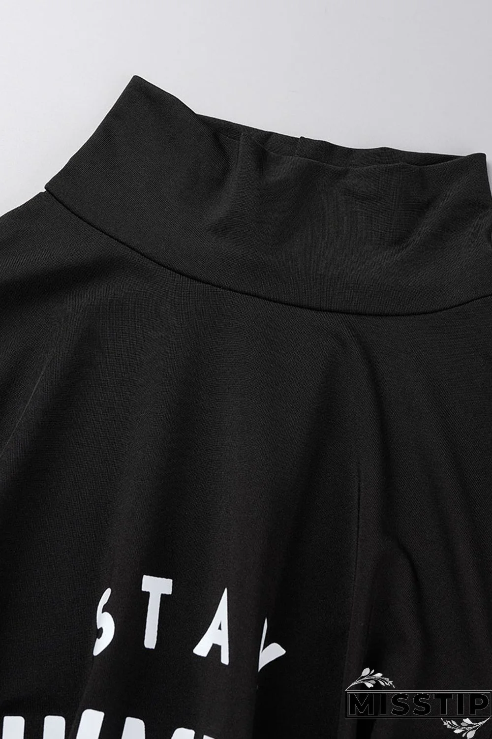 Blue Casual Sportswear Print Patchwork Turtleneck Long Sleeve Two Pieces