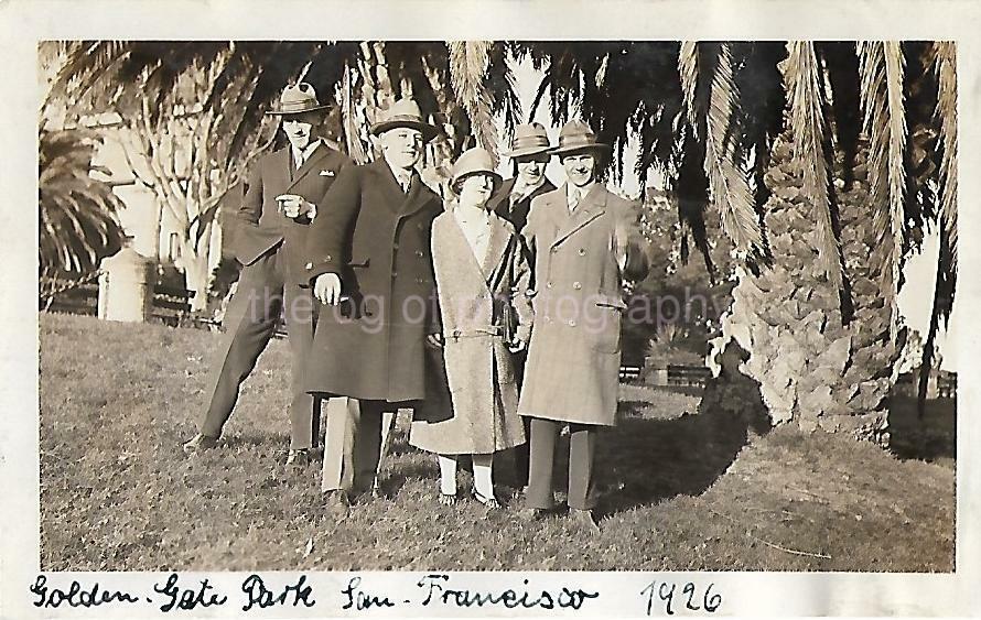 Portrait In Golden Gate Park ANTIQUE Found Photo Poster painting San Francisco VINTAGE 05 2 P