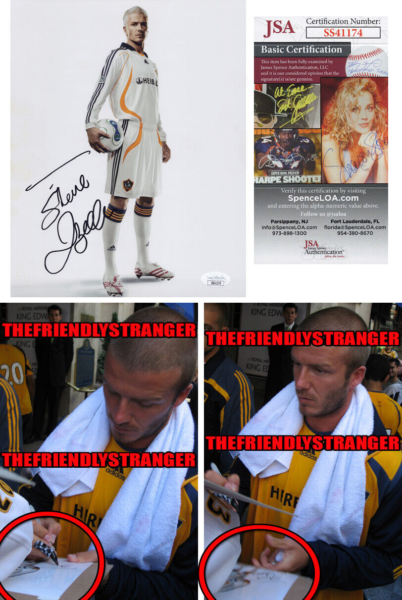 Rare DAVID BECKHAM signed Autographed LA GALAXY