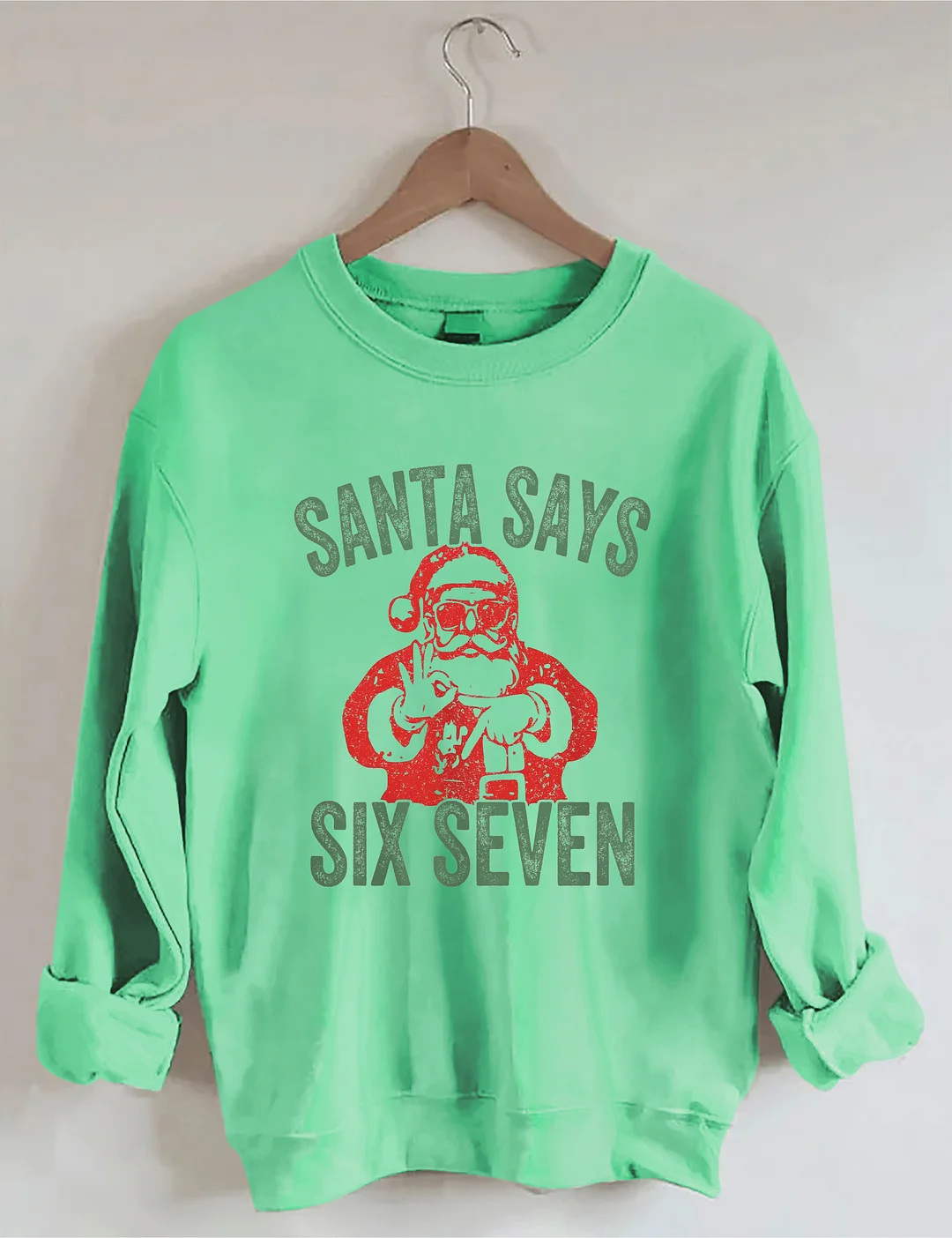 Christmas Santa Says Funny Six Seven Sweatshirt