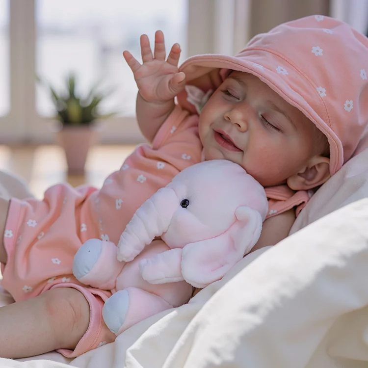 Realistic Sweet 12'' Lifelike Veronica Full Body Silicone Vinyl Beautiful Asleep Reborn Baby Girl With Dimples 2024 By Dollreborns®