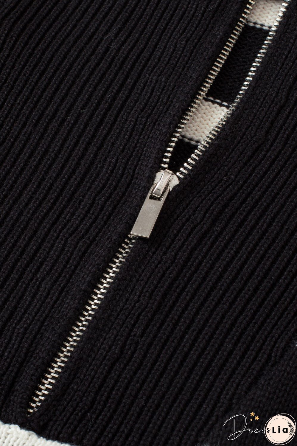 Striped Half Zip Sweater Vest