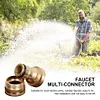 2 Pcs Faucet Fitting Brass Tap Quick Connector for Garden Tubing Car Washer Pipe