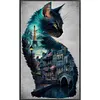 Cat Scenery-11CT Stamped Cross Stitch 40*70cm(Big Size) tapestrymarket
