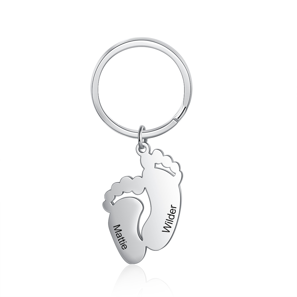Collier Prenom Personnalise Pied Bebe Avec Pierre De Naissance