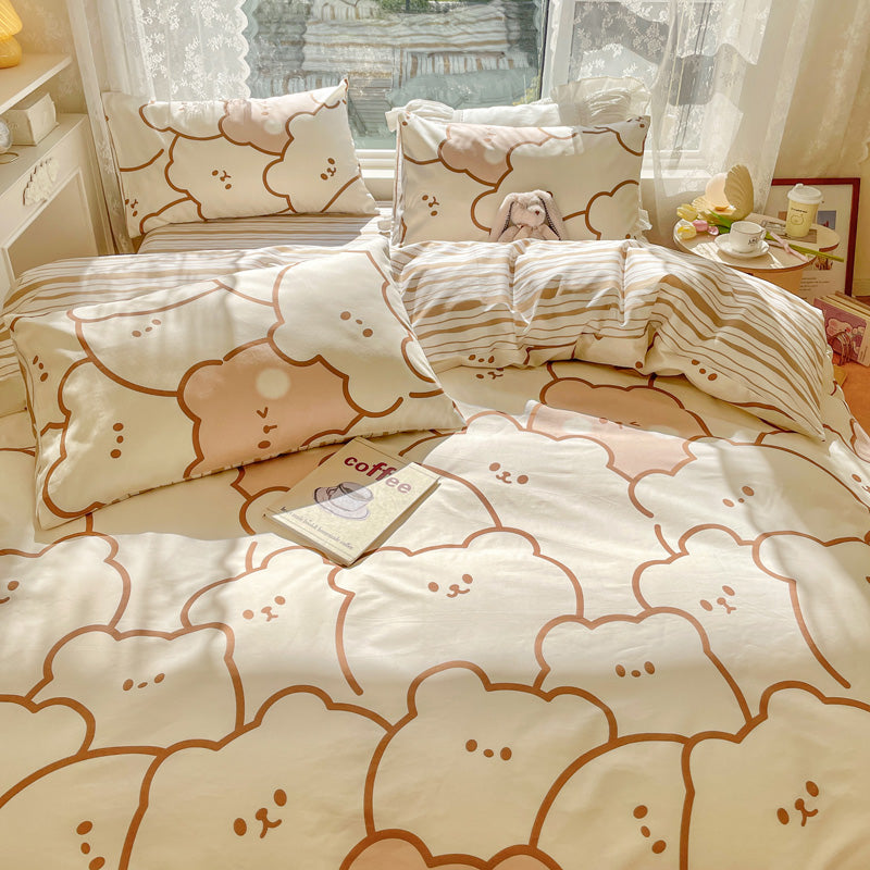 Cream Bear Bedding Set