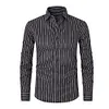 Camicia a righe da uomo casual e versatile
