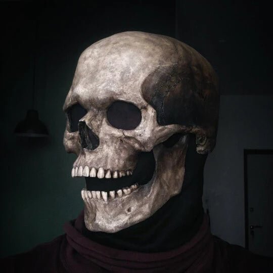 Full Head Skull Mask with Movable Jaw