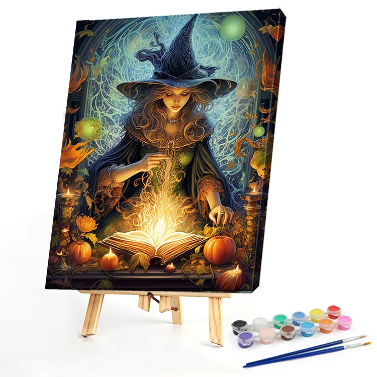Oil Paint By Numbers - Halloween Witch - 40*50CM