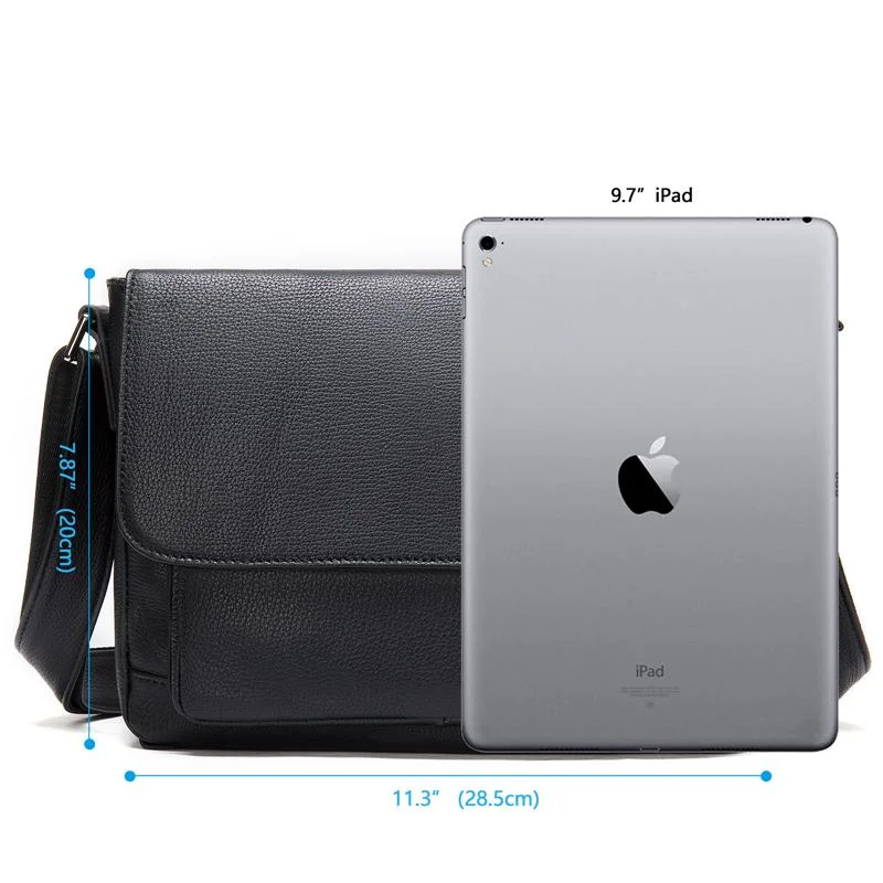 Mens Hipster Messenger Bags Plain Casual Leather Shoulder Bags