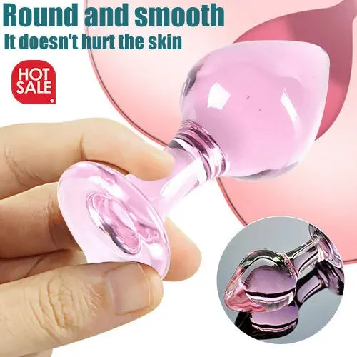 pornhint Pornhint Anal Dildo Butt Plug Glass Vagina Massager G-spot Stimulator Sex Toys Unisex 1pc
