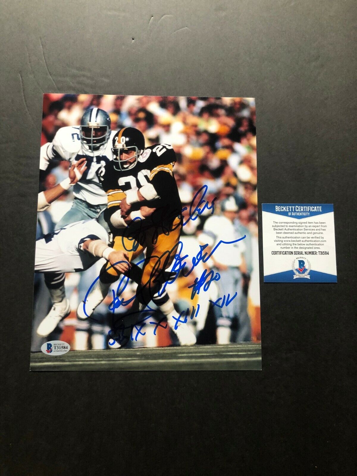 Rocky Bleier Hot! signed autographed classic Steelers 8x10 Photo Poster painting Beckett BAS Coa