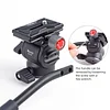 Metal Hydraulic Damping Pan Head SLR Camera Mobile Phone Universal Aka Base Portable Handle Panoramic Pan Head Professional Tripod Monopod Slide Rail Photography Camera Tripod Accessories