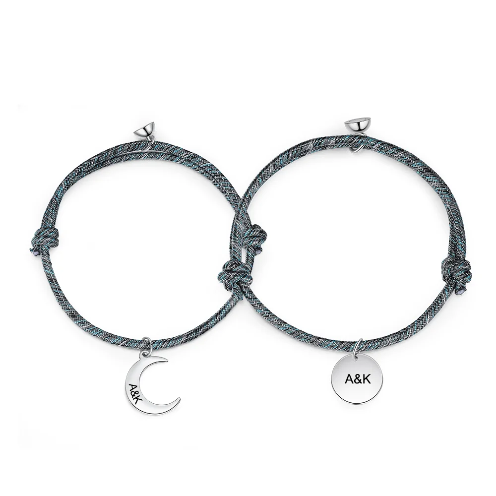 Paar Magnetarmband Benutzerdefinierte passende Armband Geschenke-Liebe Du zum Mond & zurück Kettenmachen