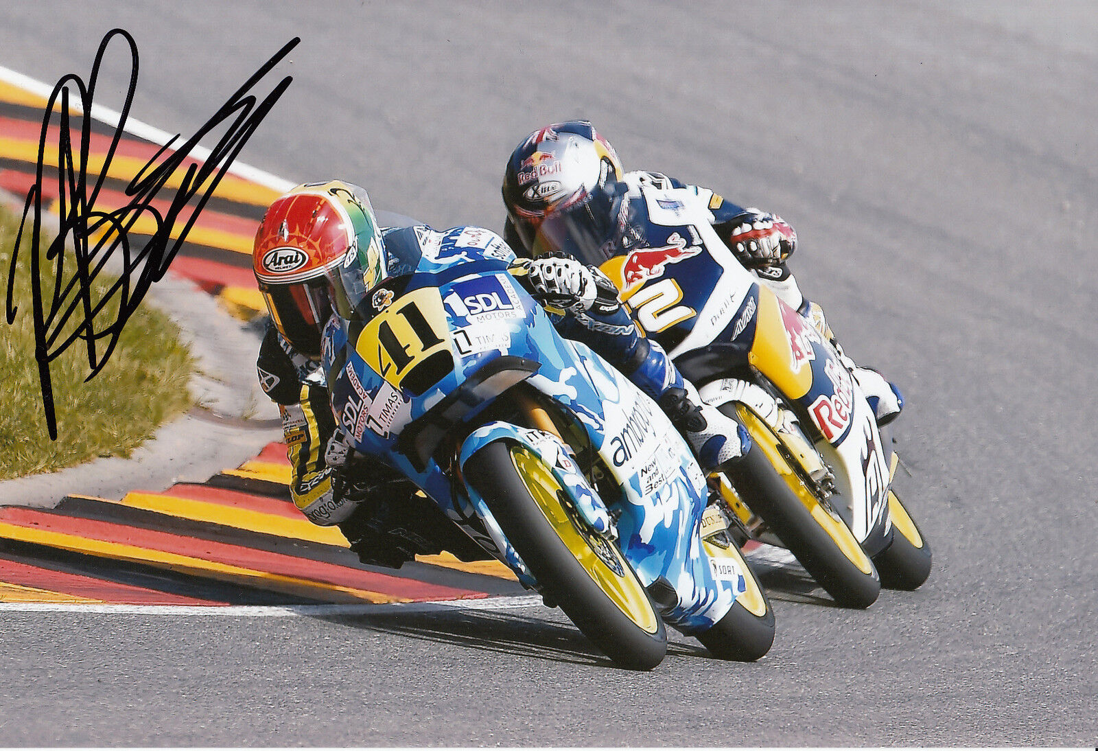 Brad Binder Hand Signed Ambrogio Racing Mahindra 12x8 Photo Poster painting 2014 Moto3 2.