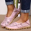 Women's Wide Width Leather Loafers Flat Shoes