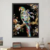 Papagei komplette DIY, 5D-Rundenbohrer, Diamantpunkte, Gem&auml;lde, Bildkunst, Bastelarbeiten f&uuml;r Erwachsene/Anf&auml;nger, Geschenkidee f&uuml;r die Wanddekoration