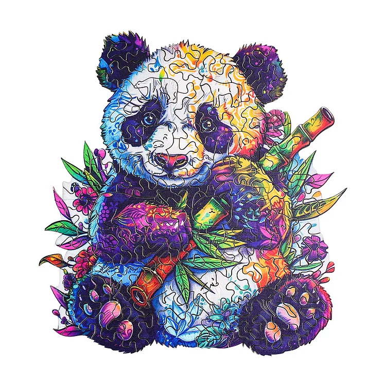 ROBOTIME Floral Panda Wooden Jigsaw Puzzle | Robotime Online