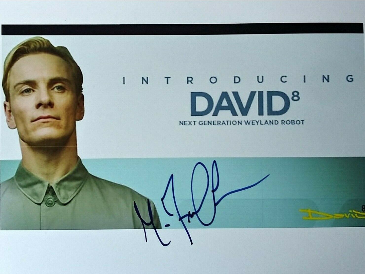 Michael Fassbender signed 8 x 10