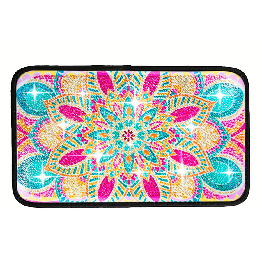 One cross mirror shaped artificial diamond painted car cushion DIY crystal super diamond painting suitable for car interior decoration